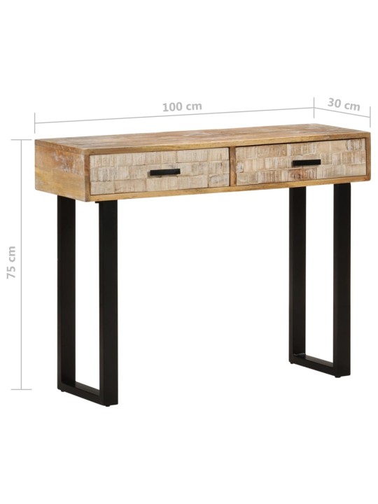 Konsoles galdiņš, 100x30x75 cm, mango masīvkoks