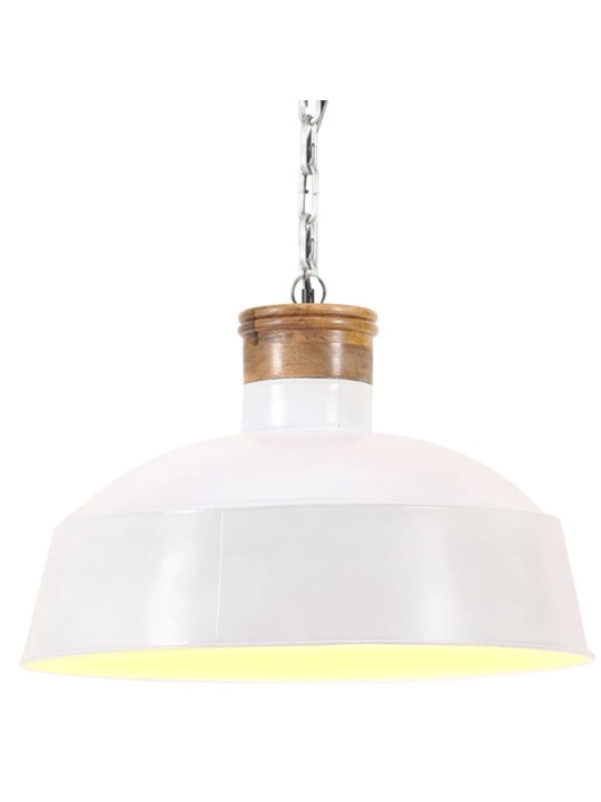 Griestu lampa, industriāls dizains, balta, 32 cm, e27