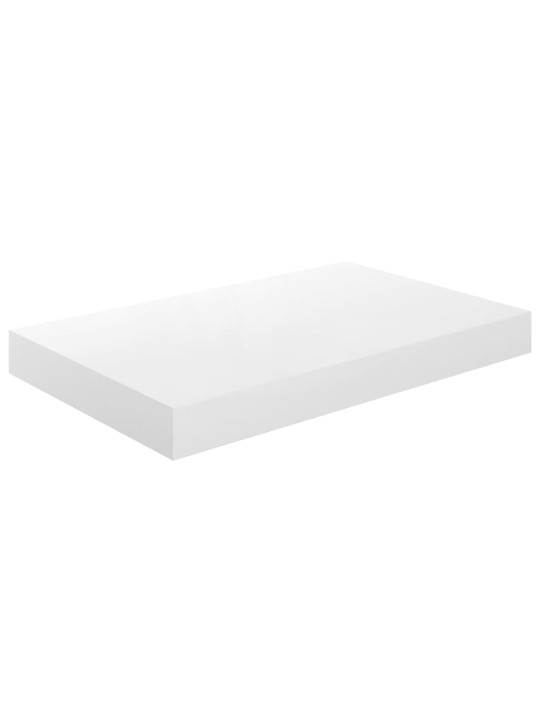 Sienas plaukts, spīdīgi balts, 40x23x3,8 cm, mdf