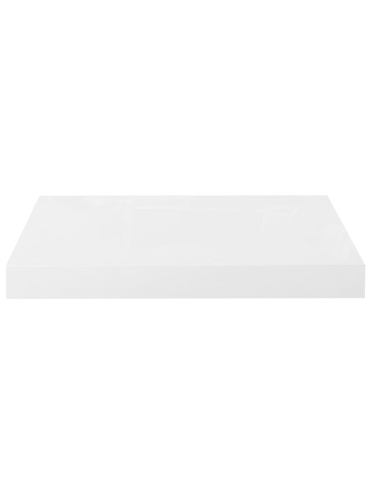 Sienas plaukti, 2 gab., spīdīgi balti, 40x23x3,8 cm, mdf