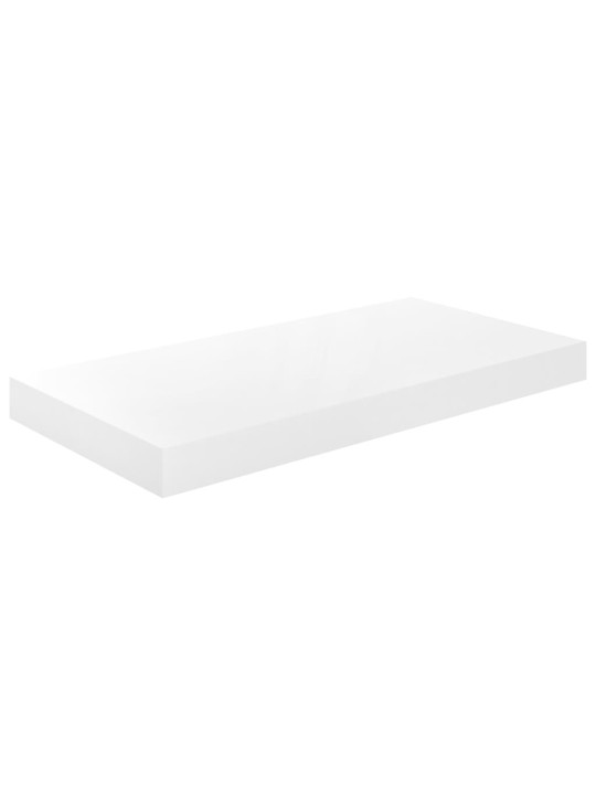 Sienas plaukts, spīdīgi balts, 50x23x3,8 cm, mdf