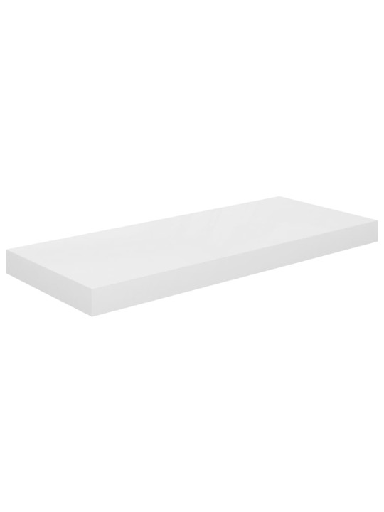 Sienas plaukts, spīdīgi balts, 60x23,5x3,8 cm, mdf