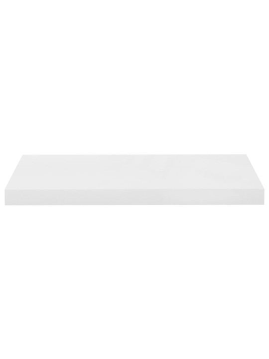 Sienas plaukti, 4 gab., spīdīgi balti, 60x23,5x3,8 cm, mdf