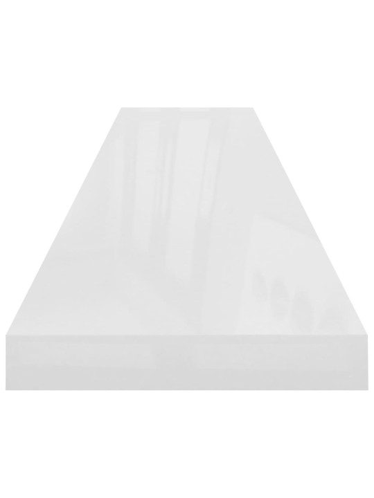 Sienas plaukts, spīdīgi balts, 120x23,5x3,8 cm, mdf