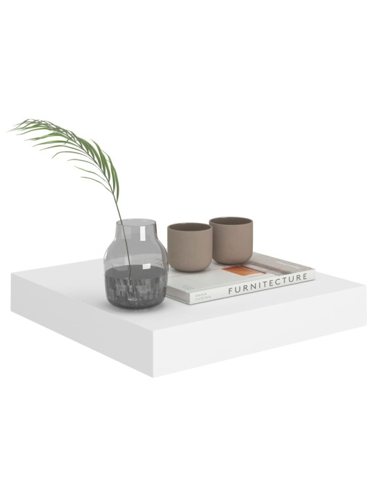 Sienas plaukti, 2 gab., balti, 23x23,5x3,8 cm, mdf