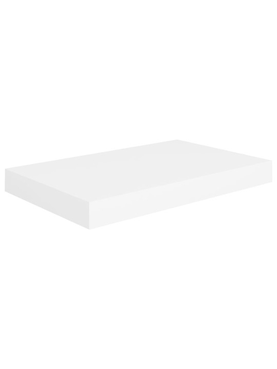 Sienas plaukti, 2 gab., balti, 40x23x3,8 cm, mdf
