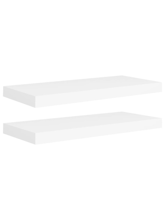 Sienas plaukti, 2 gab., balti, 60x23,5x3,8 cm, mdf