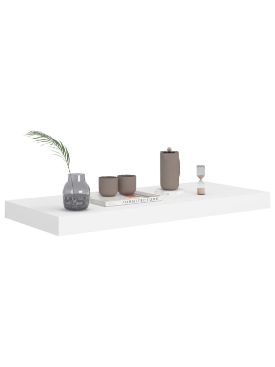 Sienas plaukti, 2 gab., balti, 60x23,5x3,8 cm, mdf