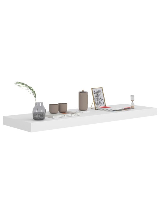 Sienas plaukti, 2 gab., balti, 80x23,5x3,8 cm, mdf