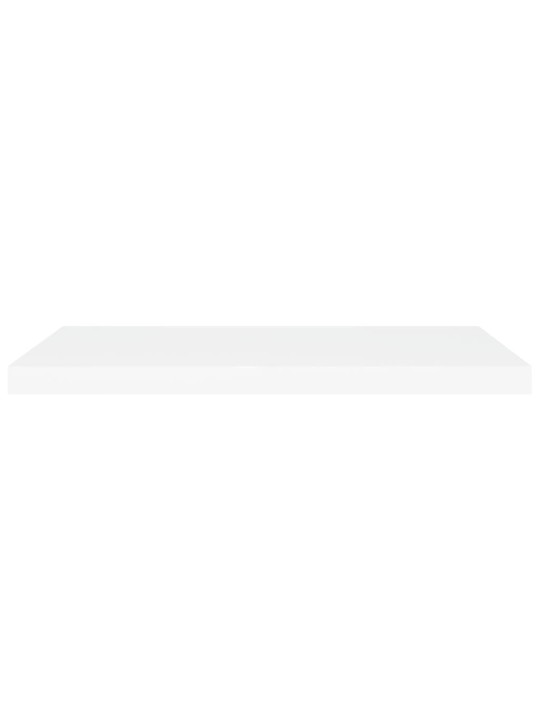Sienas plaukti, 4 gab., balti, 80x23,5x3,8 cm, mdf