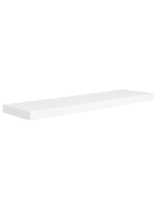 Sienas plaukti, 4 gab., balti, 90x23,5x3,8 cm, mdf