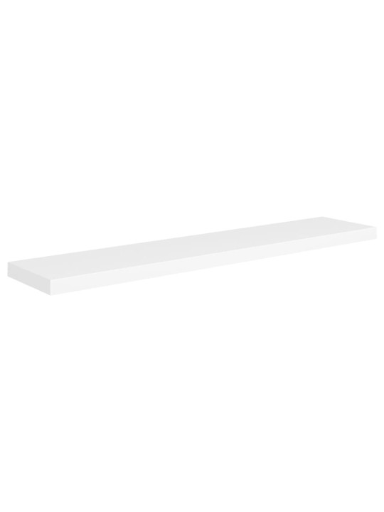 Sienas plaukti, 2 gab., balti, 120x23,5x3,8 cm, mdf