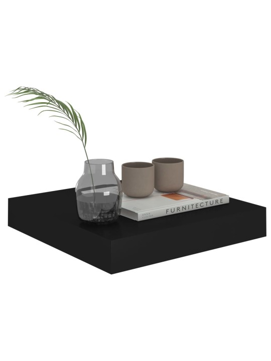 Sienas plaukts, melns, 23x23,5x3,8 cm, mdf