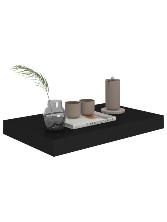 Sienas plaukts, melns, 40x23x3,8 cm, mdf