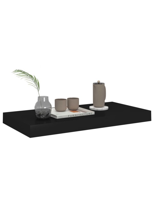 Sienas plaukts, melns, 50x23x3,8 cm, mdf