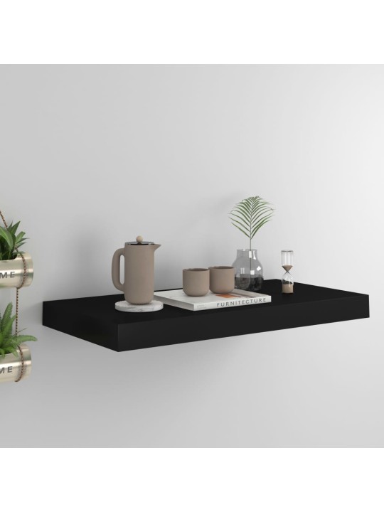 Sienas plaukts, melns, 50x23x3,8 cm, mdf