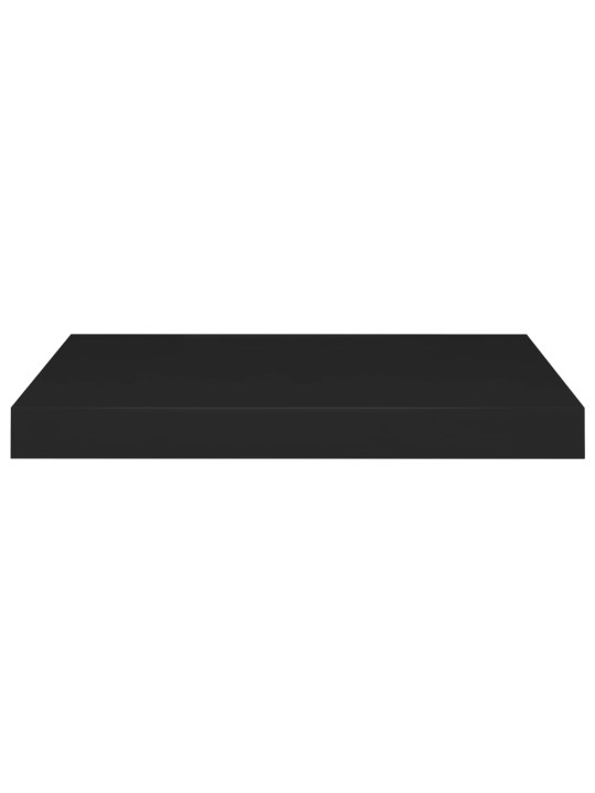 Sienas plaukti, 4 gab., melni, 50x23x3,8 cm, mdf