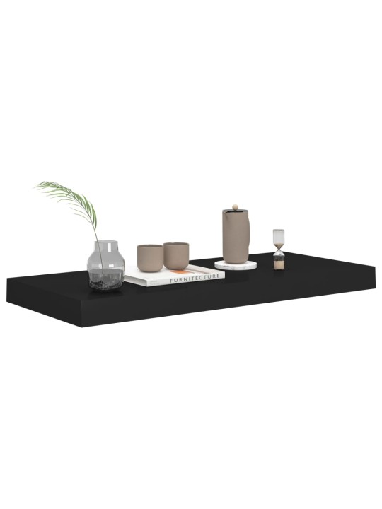 Sienas plaukts, melns, 60x23,5x3,8 cm, mdf