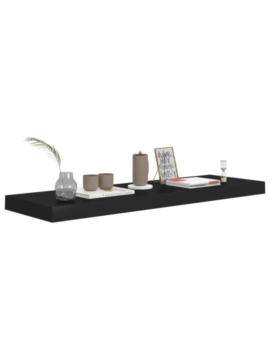 Sienas plaukts, melns, 80x23,5x3,8 cm, mdf
