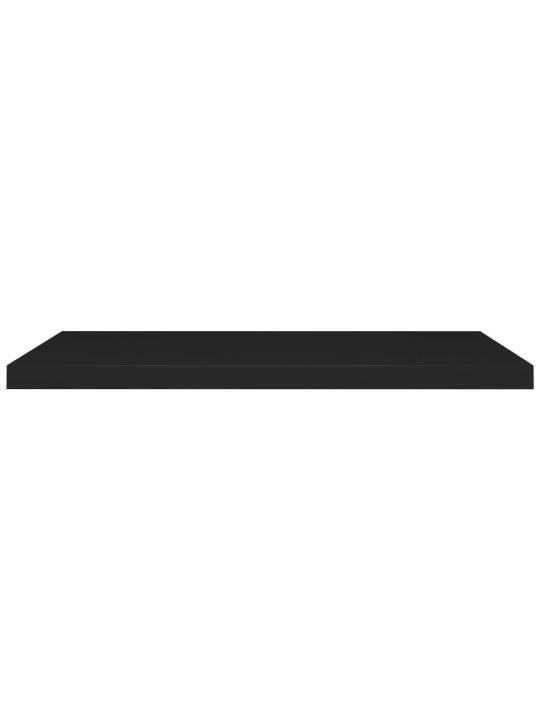 Sienas plaukti, 4 gab., melni, 90x23,5x3,8 cm, mdf