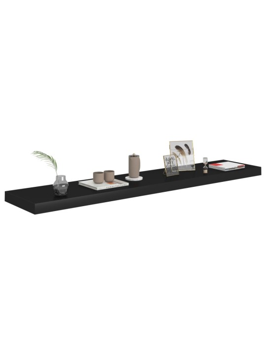 Sienas plaukts, melns, 120x23,5x3,8 cm, mdf