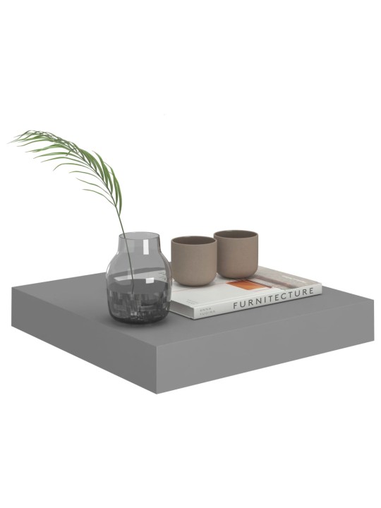 Sienas plaukts, pelēks, 23x23,5x3,8 cm, mdf
