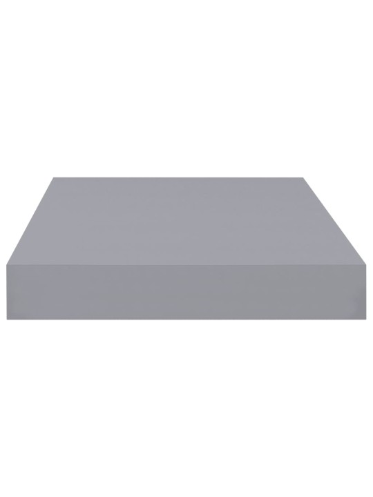 Sienas plaukti, 4 gab., pelēki, 40x23x3,8 cm, mdf