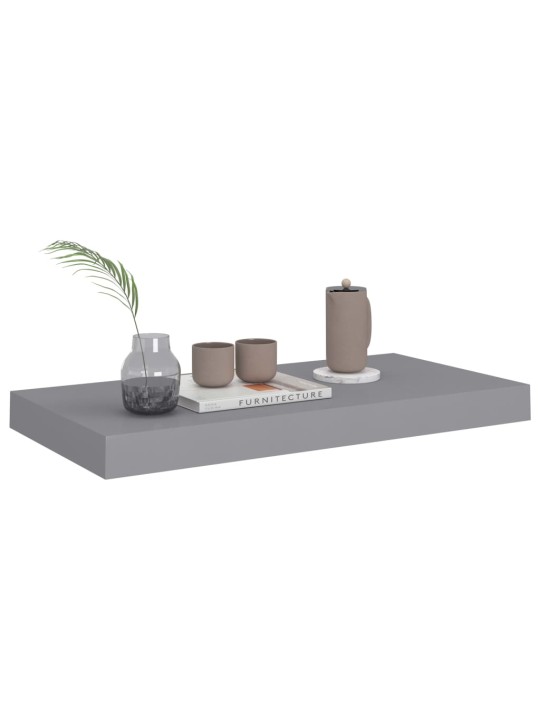 Sienas plaukts, pelēks, 50x23x3,8 cm, mdf