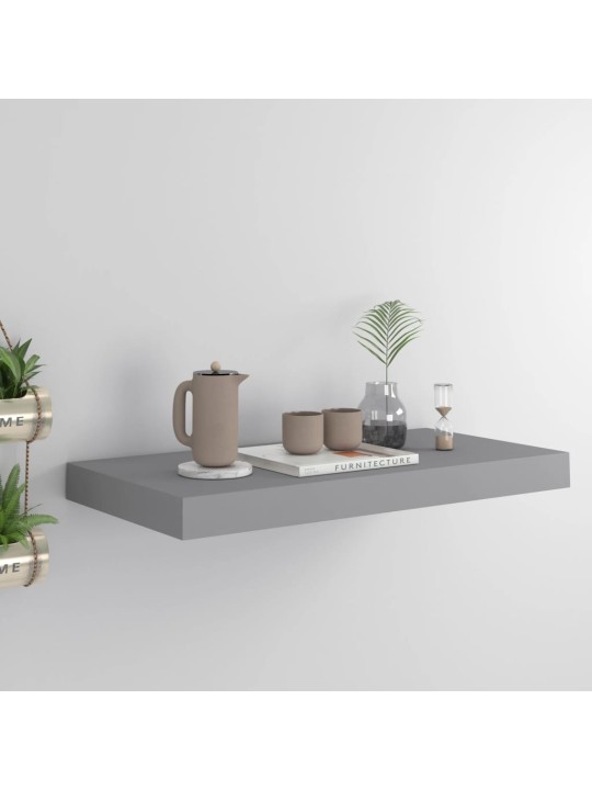Sienas plaukts, pelēks, 50x23x3,8 cm, mdf