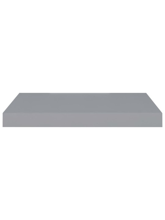 Sienas plaukti, 4 gab., pelēki, 50x23x3,8 cm, mdf