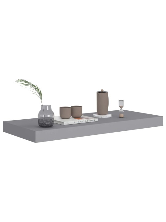 Sienas plaukts, pelēks, 60x23,5x3,8 cm, mdf