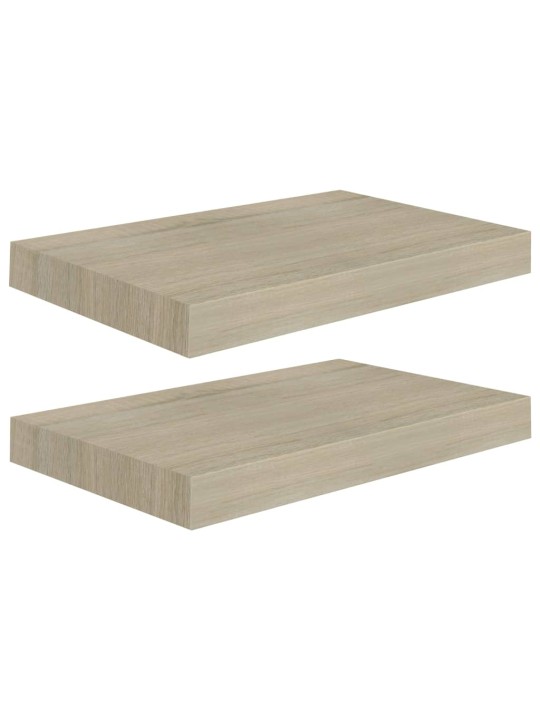 Sienas plaukti, 2 gab., ozolkoka krāsā, 40x23x3,8 cm, mdf