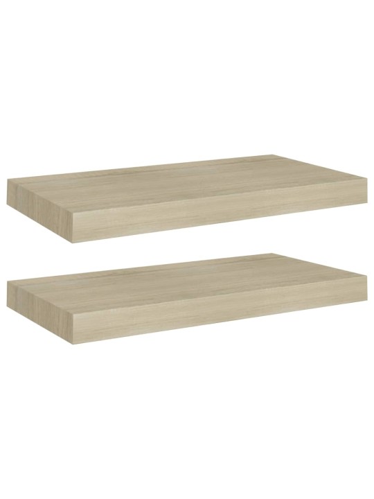 Sienas plaukti, 2 gab., ozolkoka krāsā, 50x23x3,8 cm, mdf