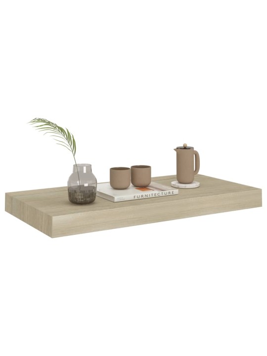 Sienas plaukti, 2 gab., ozolkoka krāsā, 50x23x3,8 cm, mdf