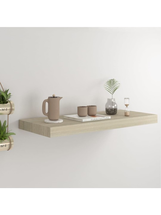 Sienas plaukts, ozolkoka krāsā, 60x23,5x3,8 cm, mdf