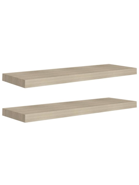 Sienas plaukti, 2 gab., ozolkoka krāsā, 80x23,5x3,8 cm, mdf