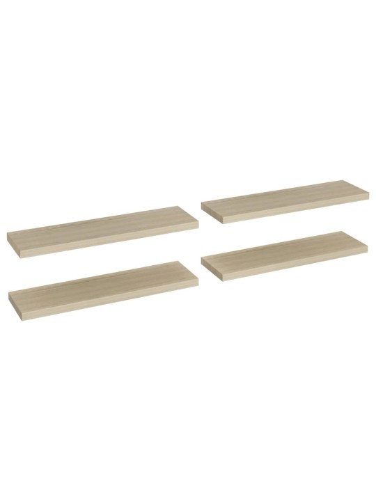 Sienas plaukti, 4 gab., ozolkoka krāsā, 90x23,5x3,8 cm, mdf