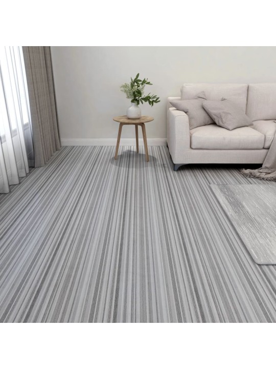 Grīdas flīzes, 55 gab., pašlīmējošas, 5,11 m², pvc, pelēkas