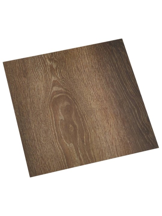 Grīdas flīzes, 55 gab., pašlīmējošas, 5,11 m², pvc, brūnas