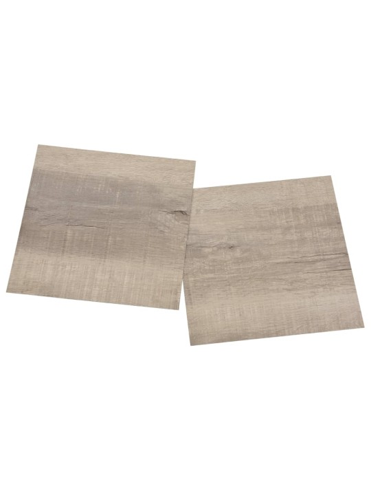 Grīdas flīzes, 55 gb., pašlīmējošas, 5,11 m², pvc, pelēkbrūnas