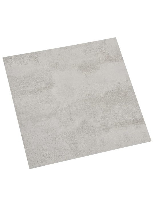 grīdas flīzes, 55 gab., pašlīmējošas, 5,11 m², pvc, pelēkas