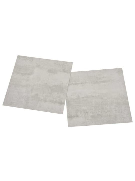 grīdas flīzes, 55 gab., pašlīmējošas, 5,11 m², pvc, pelēkas