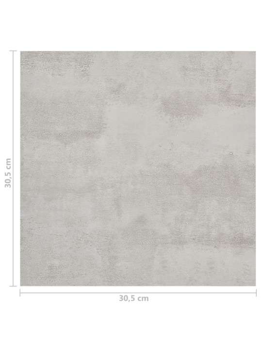 grīdas flīzes, 55 gab., pašlīmējošas, 5,11 m², pvc, pelēkas