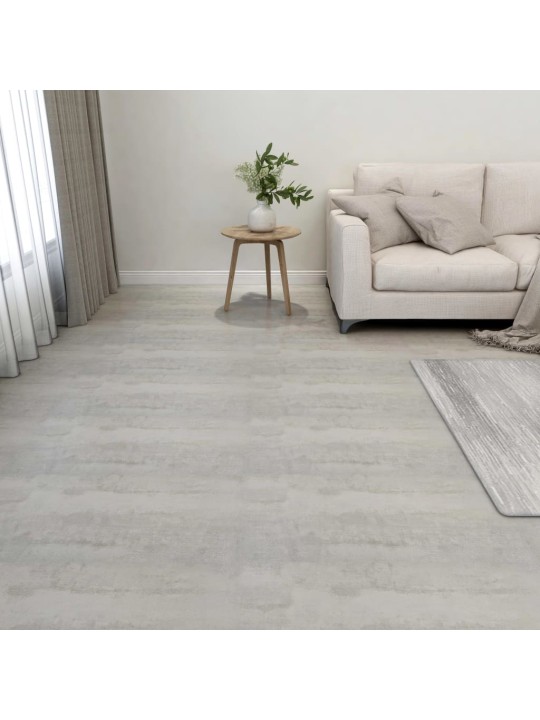 grīdas flīzes, 55 gab., pašlīmējošas, 5,11 m², pvc, pelēkas