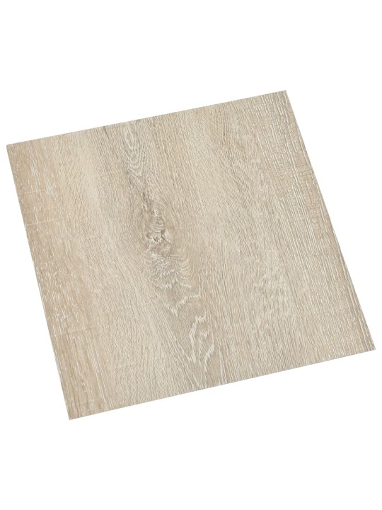 grīdas flīzes, 55 gab., pašlīmējošas, 5,11 m², pvc, bēšas