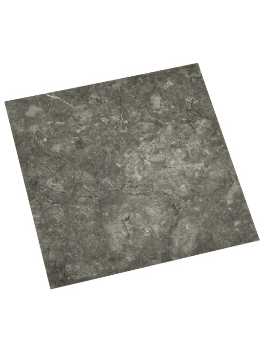 Grīdas flīzes, 55 gab., pašlīmējošas, 5,11 m², pvc, pelēkas