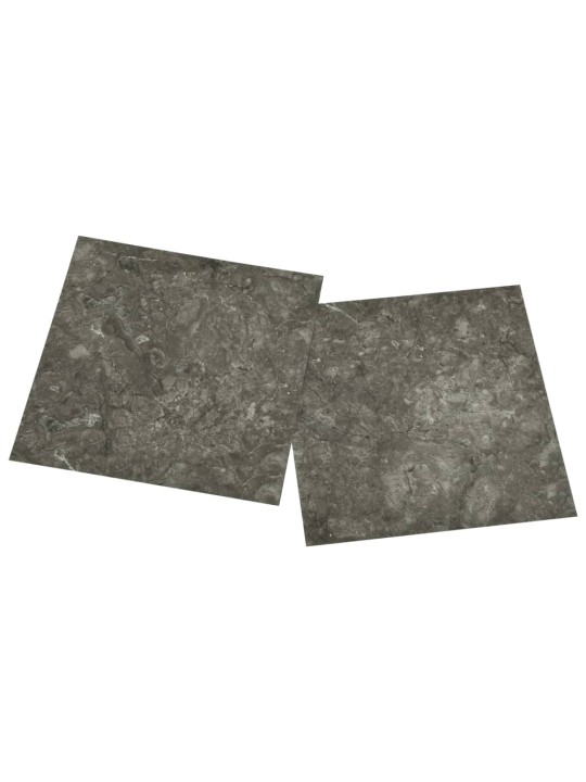 Grīdas flīzes, 55 gab., pašlīmējošas, 5,11 m², pvc, pelēkas