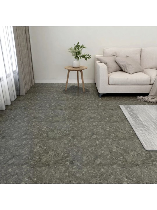 Grīdas flīzes, 55 gab., pašlīmējošas, 5,11 m², pvc, pelēkas