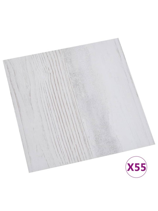 Grīdas flīzes, 55 gab., pašlīmējošas, 5,11 m², pvc, pelēkas