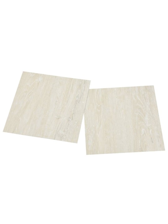 Grīdas flīzes, 55 gab., pašlīmējošas, 5,11 m², pvc, krēmkrāsā
